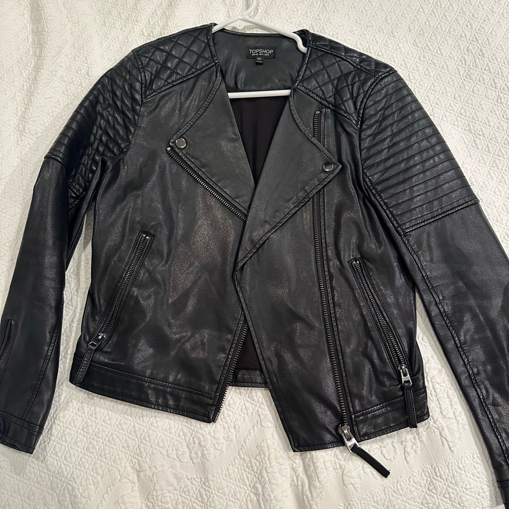 Topshop leather jacket